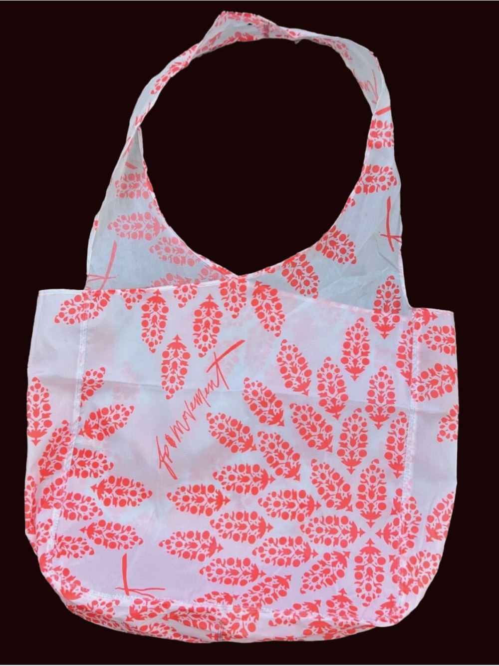 Free People Movement Reusable Tote Bag, like new without tags, white & coral!